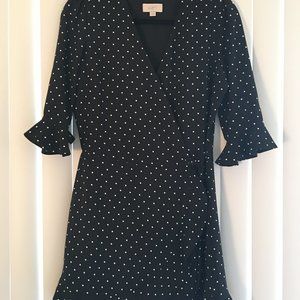 Loft Black and White "Playful Fun" Skort Dress